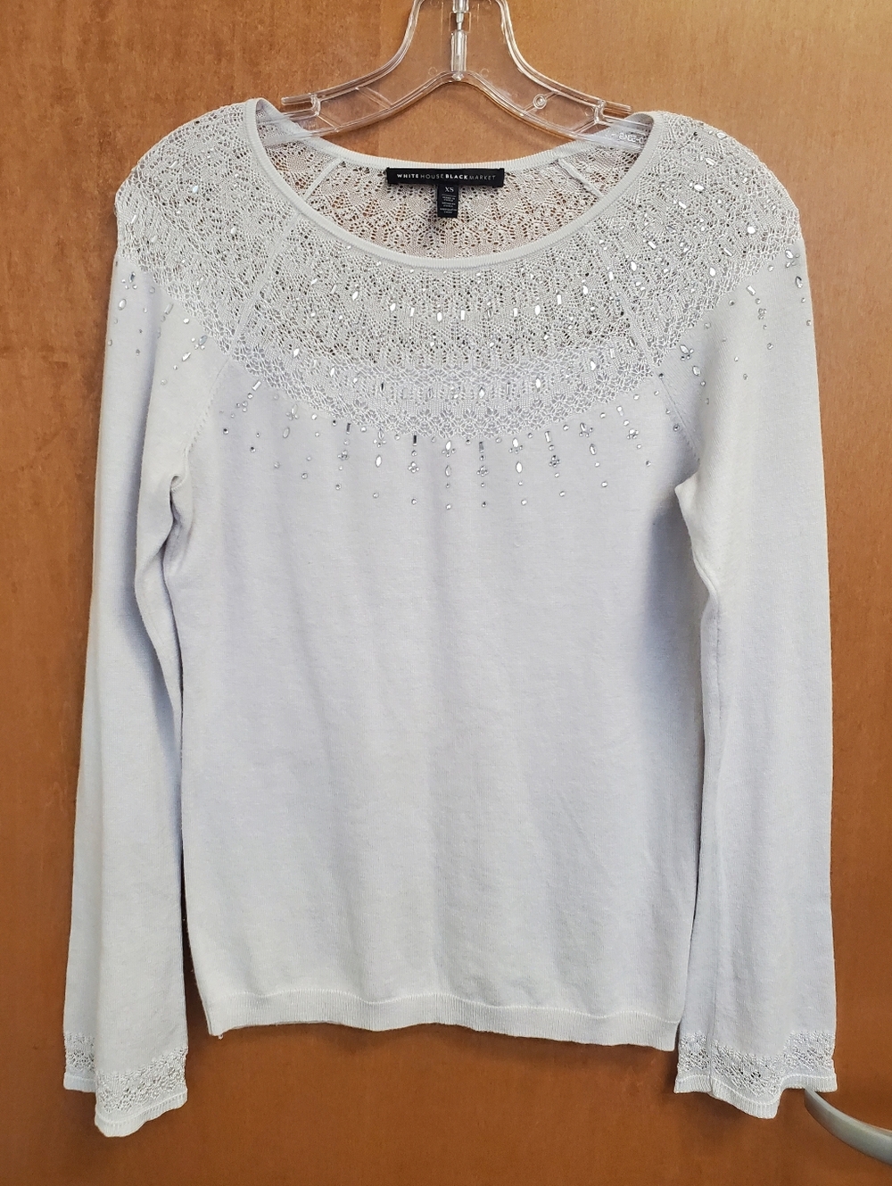 WHBM Lace & Crystals Blouse
